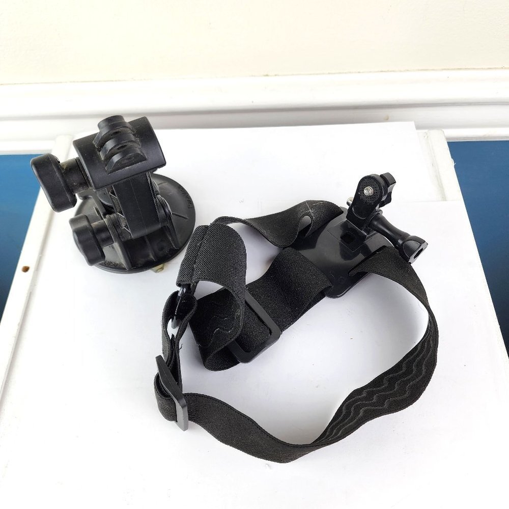 Go Pro Elastic Headband Head Strap and Suction Cup Mount No Screw Lot